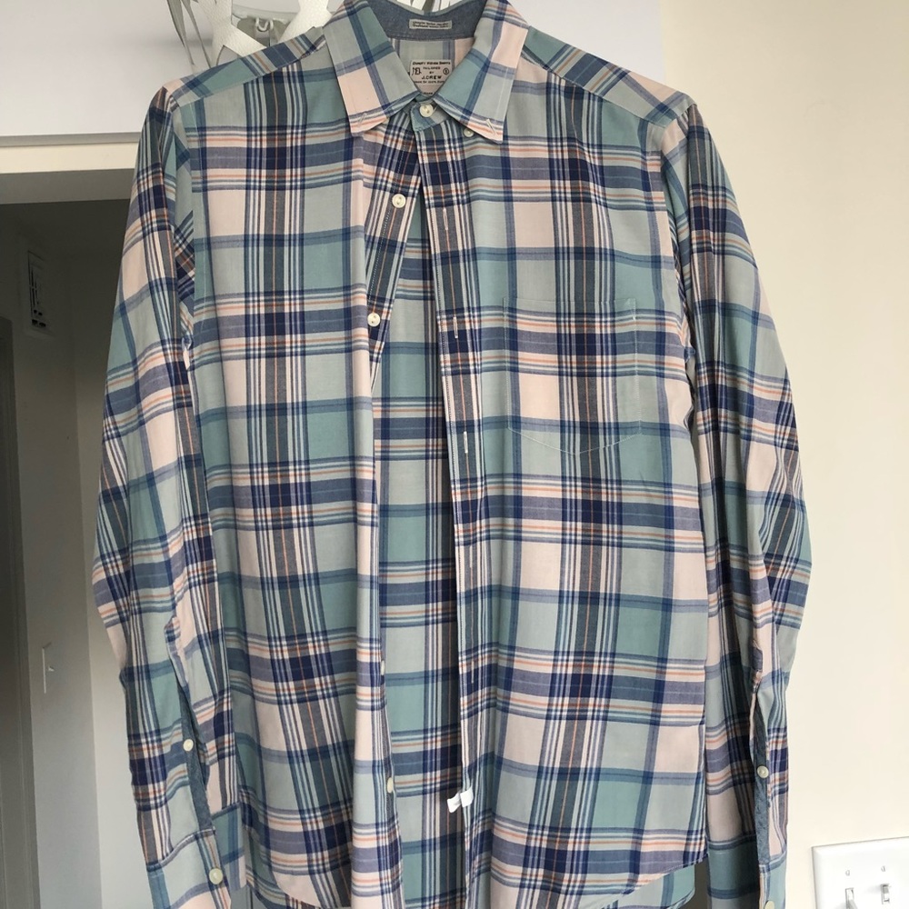 J crew plaid button up small